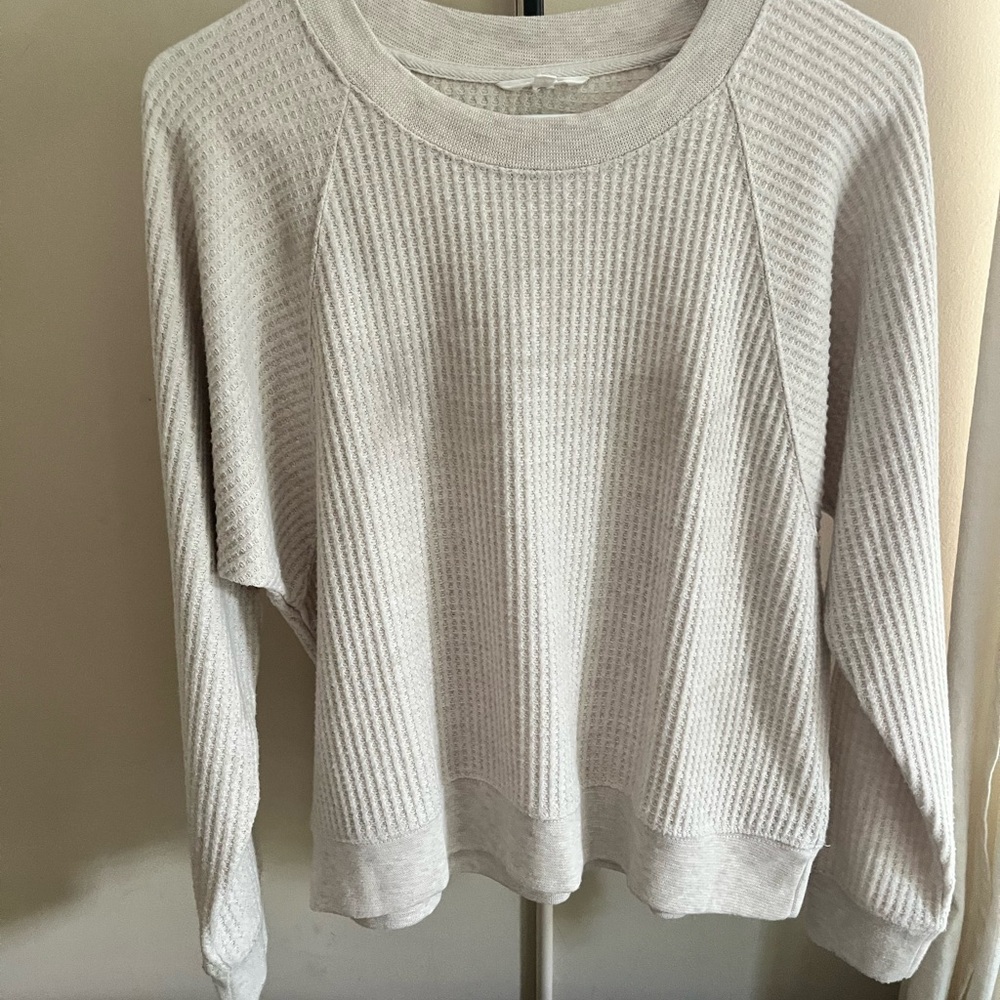 Splendid Women's Drop Shoulder Sweater Waffle Knit Top Small